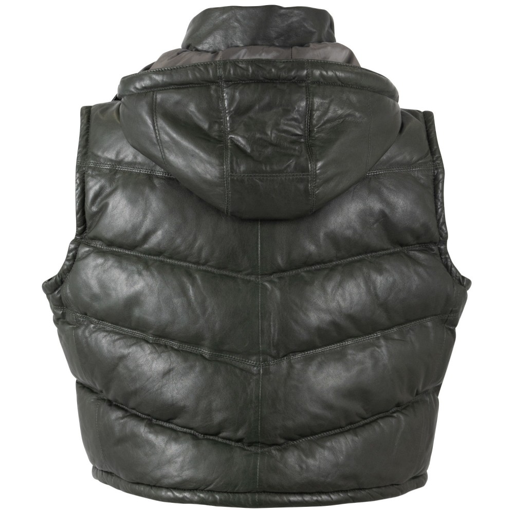 Kamizelka skórzana damska Mauritius Oliwkowa MWValla