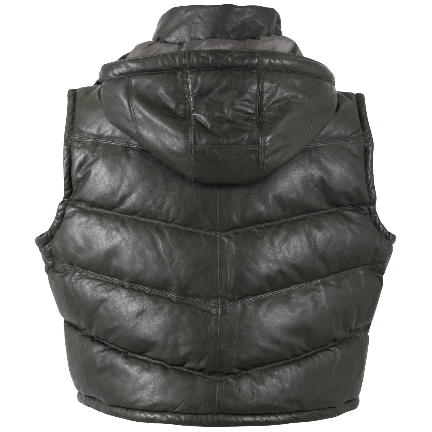 Kamizelka skórzana damska Mauritius Oliwkowa MWValla – Kamizelki skórzane