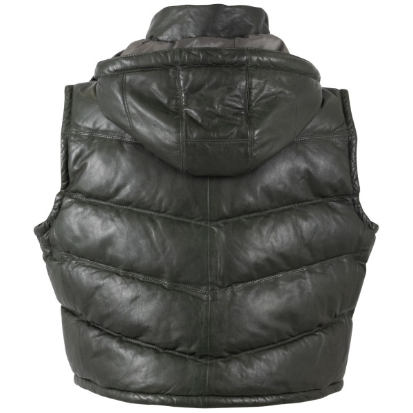 Kamizelka skórzana damska Mauritius Oliwkowa MWValla