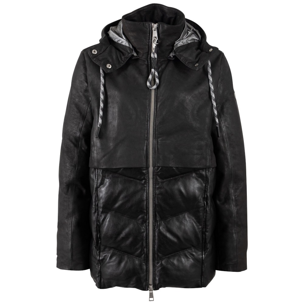 Kurtka skórzana damska Mauritius Ciemny antracyt MWVlinda