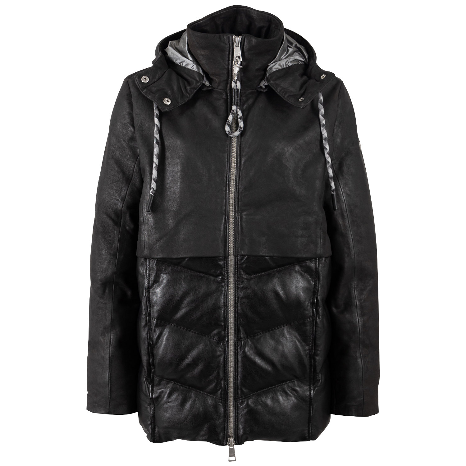 Kurtka skórzana damska Mauritius Ciemny antracyt MWVlinda – Kurtki zimowe