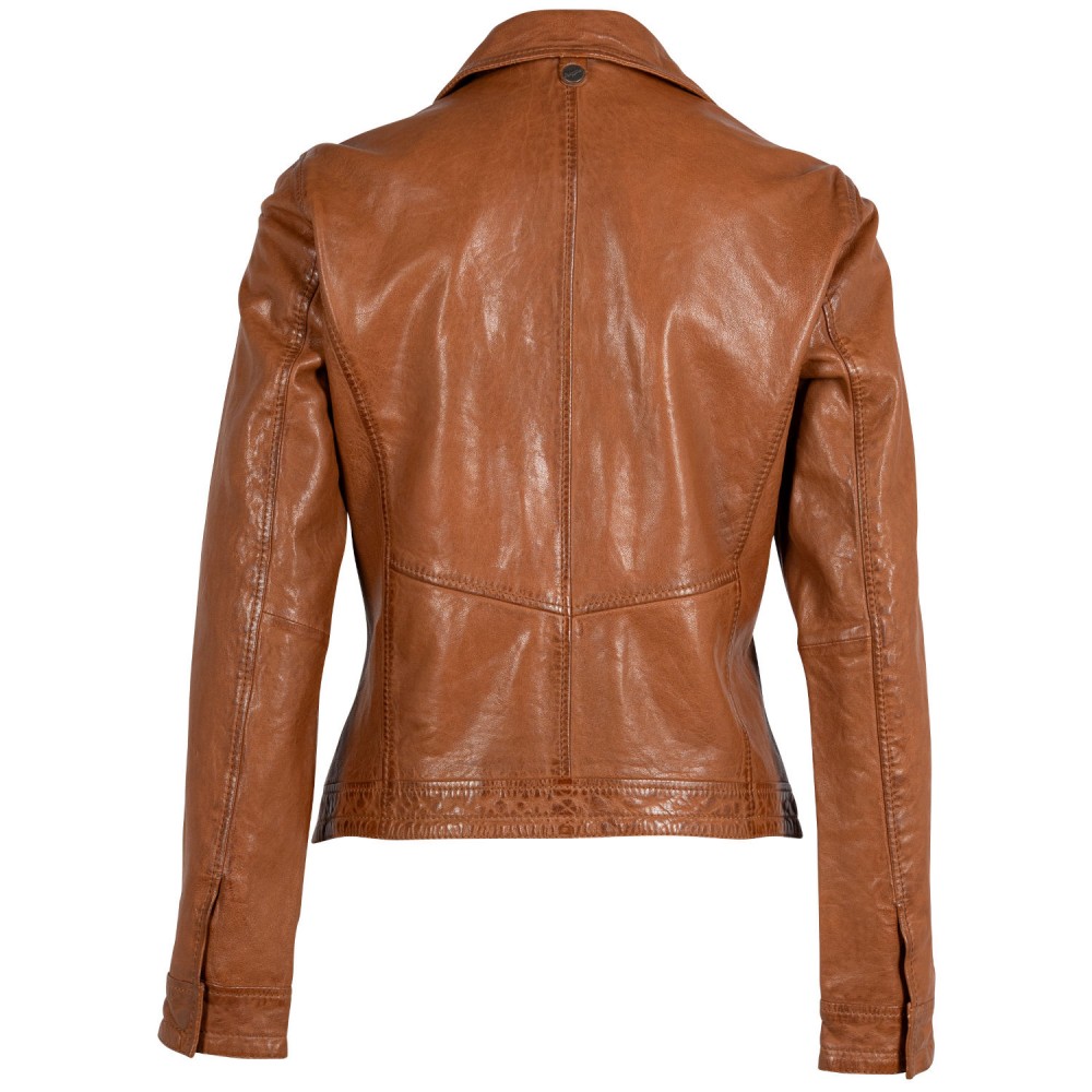 Kurtka skórzana damska Mauritius Cognac MWWalli - readytowear