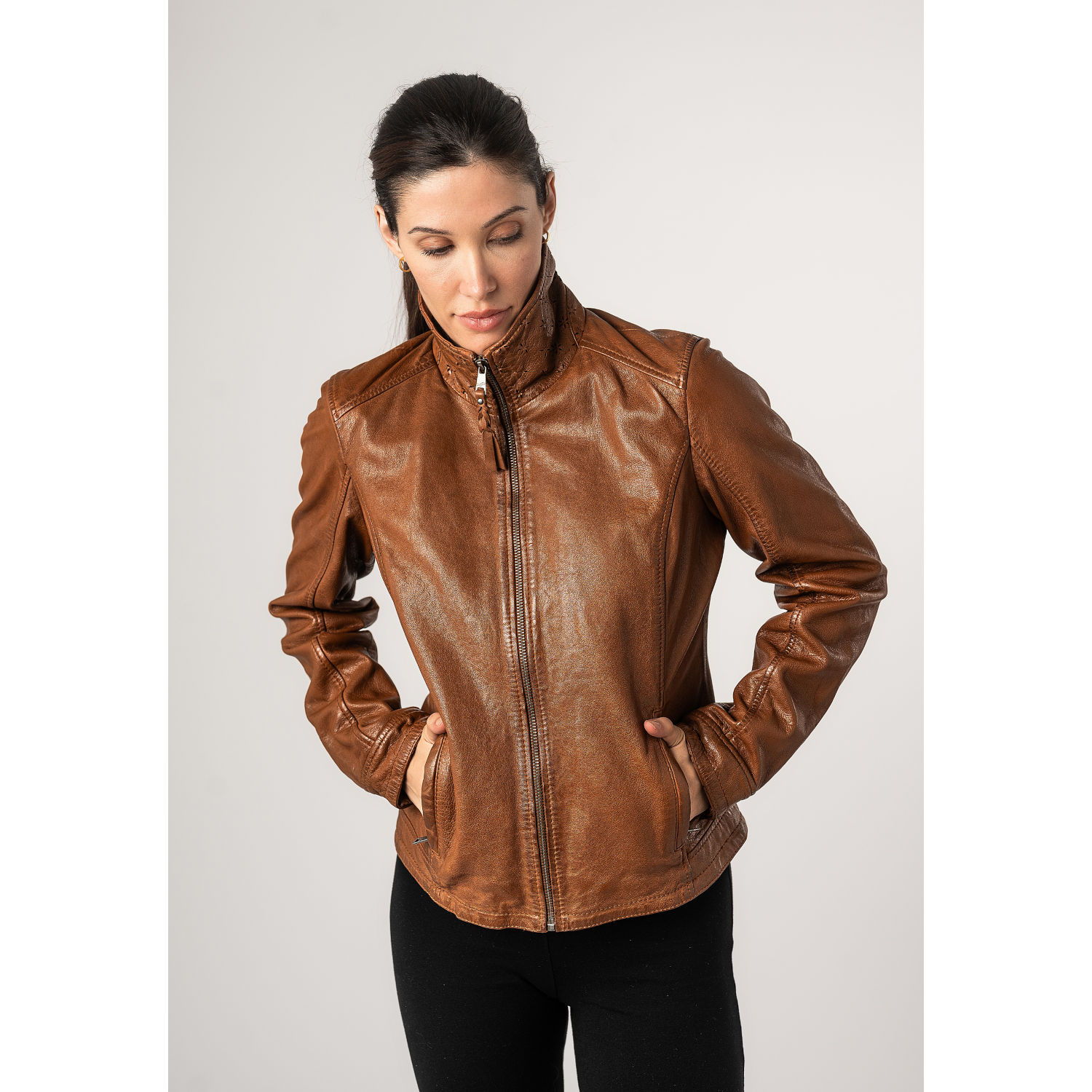 Kurtka skórzana damska Mauritius Cognac MWWalli – Kurtki skórzane Kurtka skórzana damska Mauritius Cognac MWWalli – Kurtki skórzane