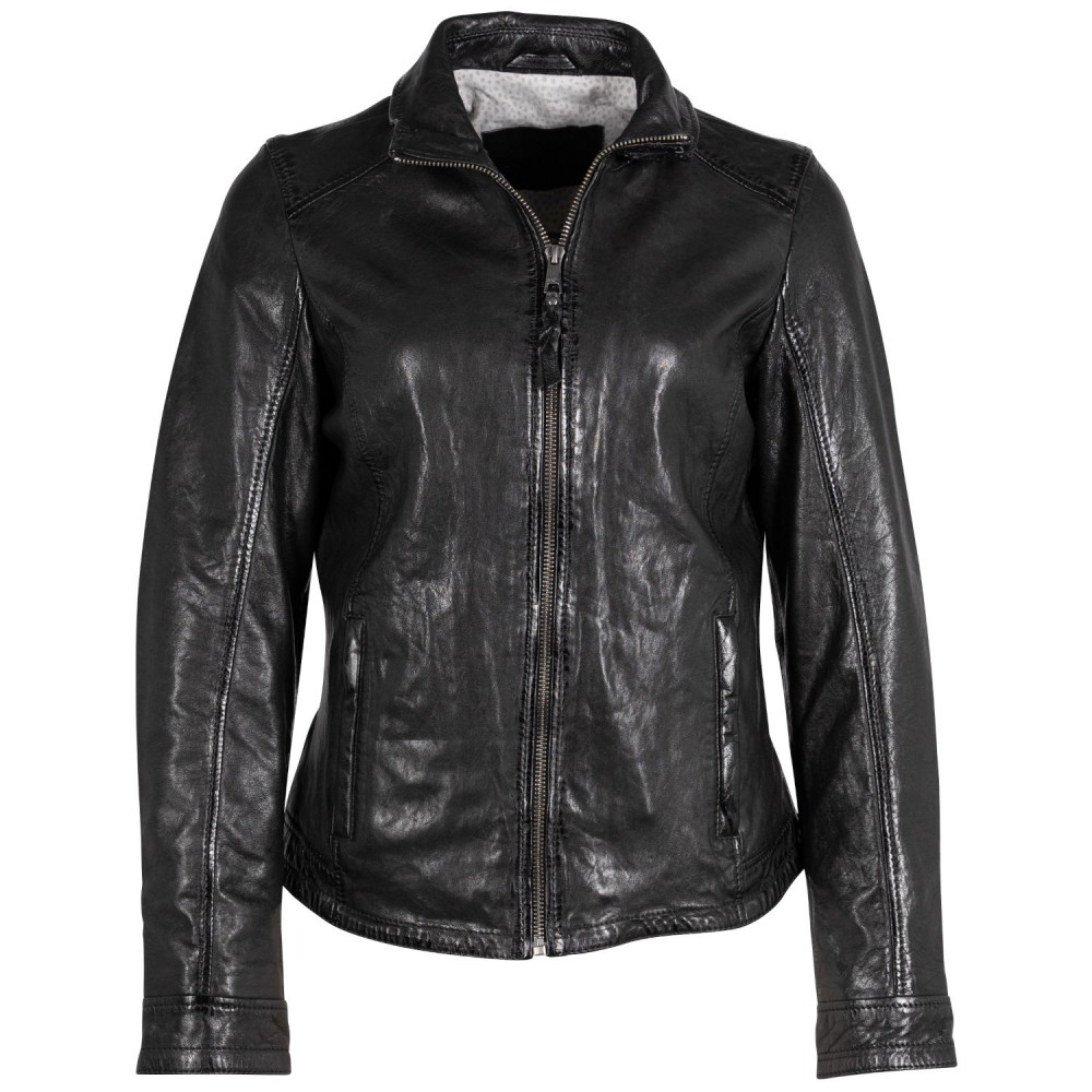 Kurtka skórzana damska Mauritius Czarna MWWalli - readytowear