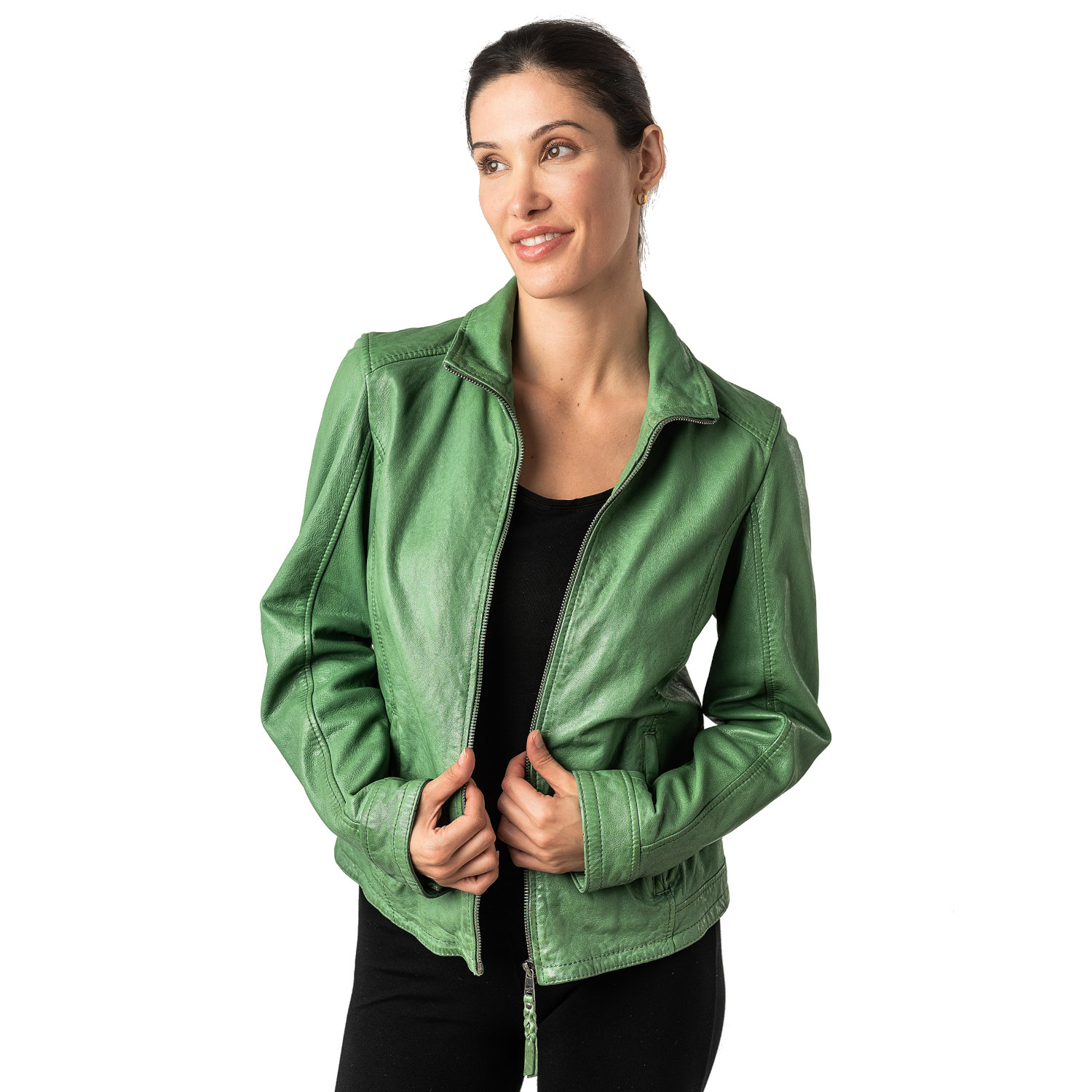 Kurtka skórzana damska Mauritius zielona MWWalli – Kurtki skórzane Kurtka skórzana damska Mauritius zielona MWWalli – Kurtki skórzane