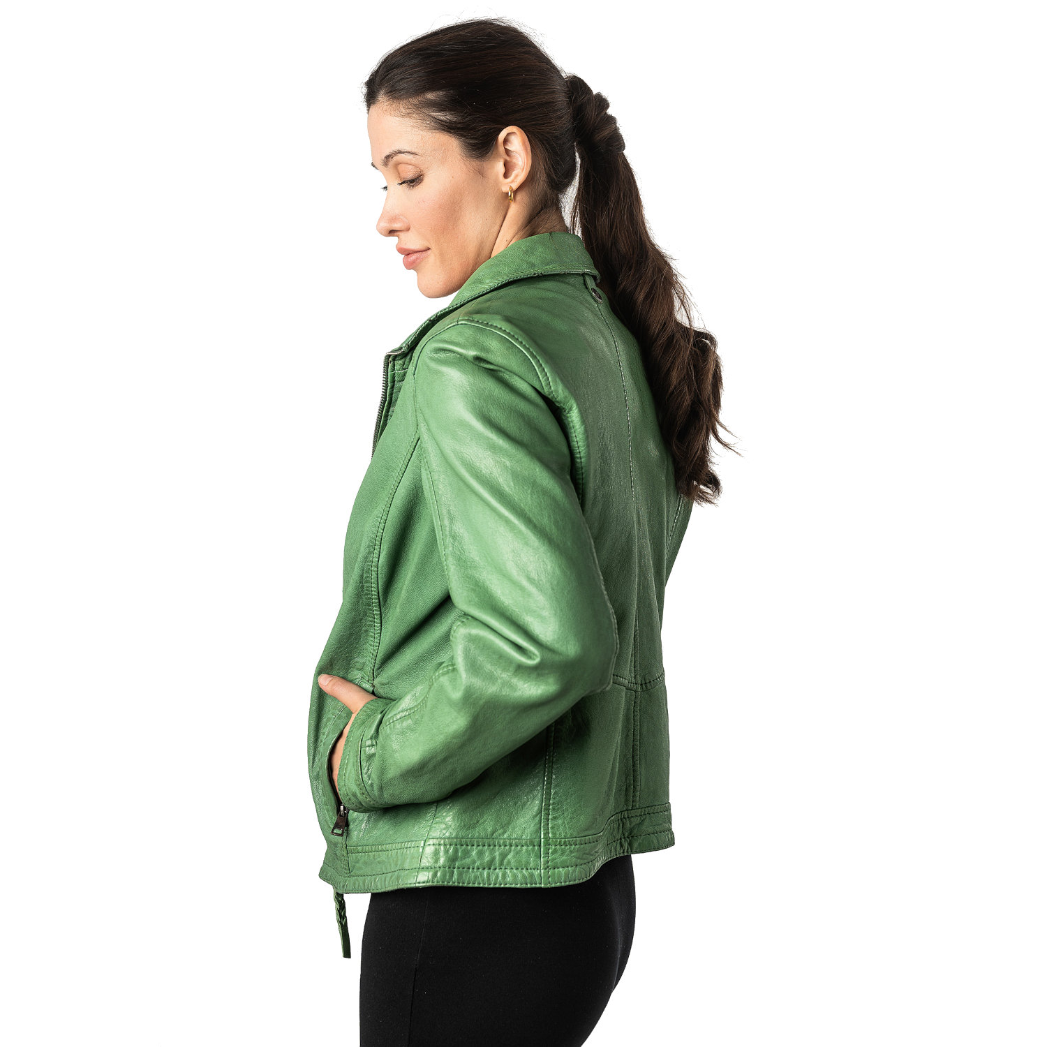 Kurtka skórzana damska Mauritius zielona MWWalli – Kurtki skórzane Kurtka skórzana damska Mauritius zielona MWWalli – Kurtki skórzane