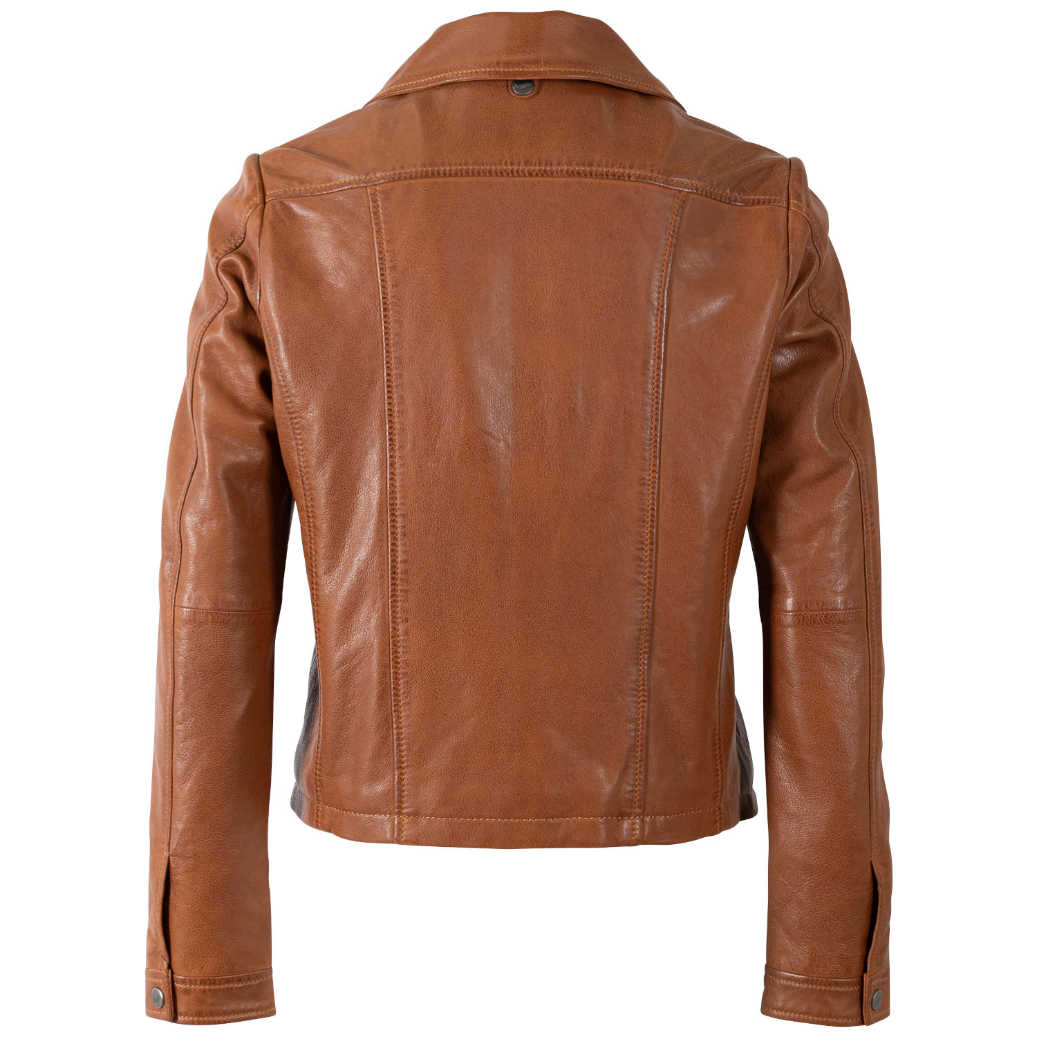 Damska krótka skórzana kurtka Mauritius Cognac MWWimpje