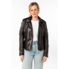Kurtka skórzana damska Mauritius czarno-złota MWWona – Kurtki skórzane