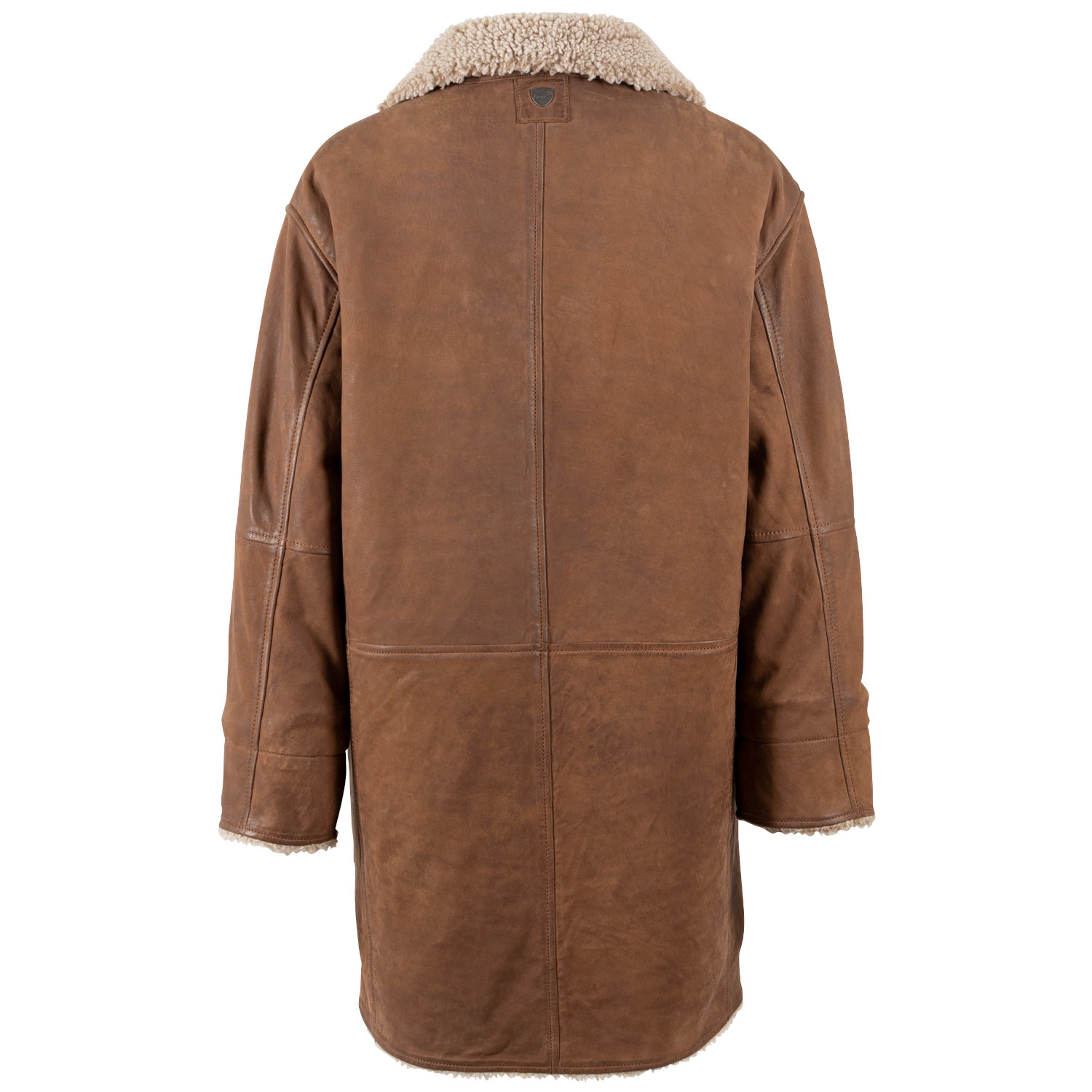 Długa skórzana kurtka damska Mauritius Camel MWXofia – Kurtki zimowe