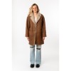 Długa skórzana kurtka damska Mauritius Camel MWXofia – Kurtki zimowe