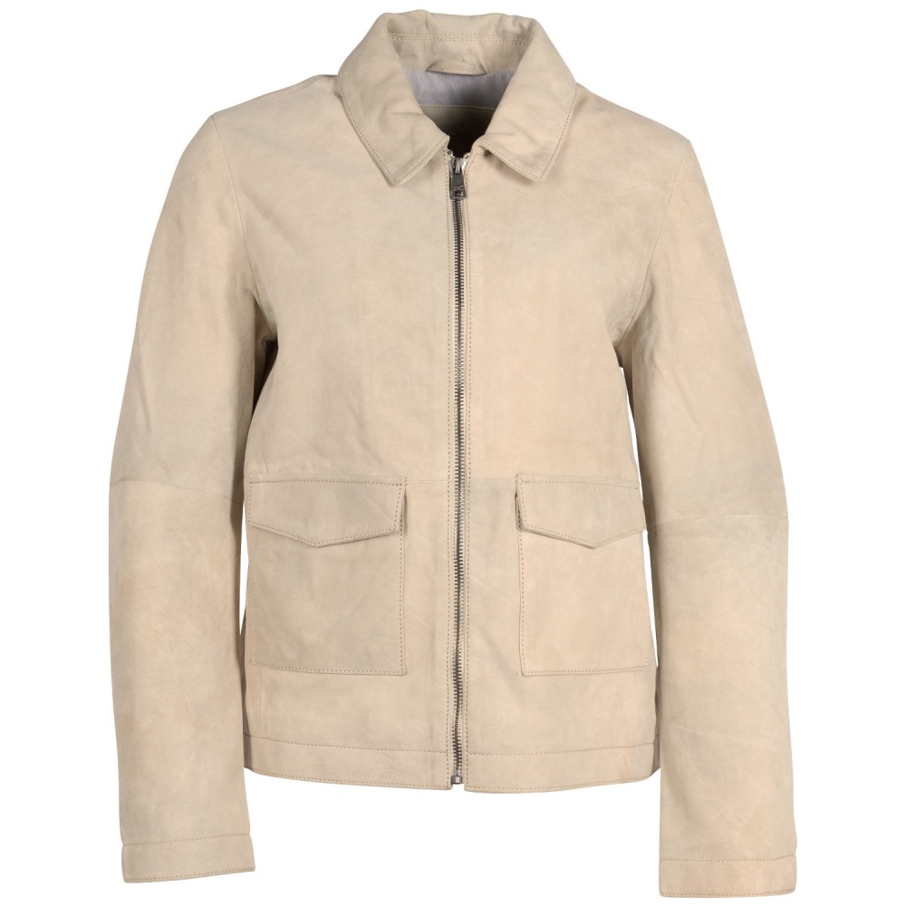 Kurtka skórzana damska Mauritius kość słoniowa MWYaima - readytowear