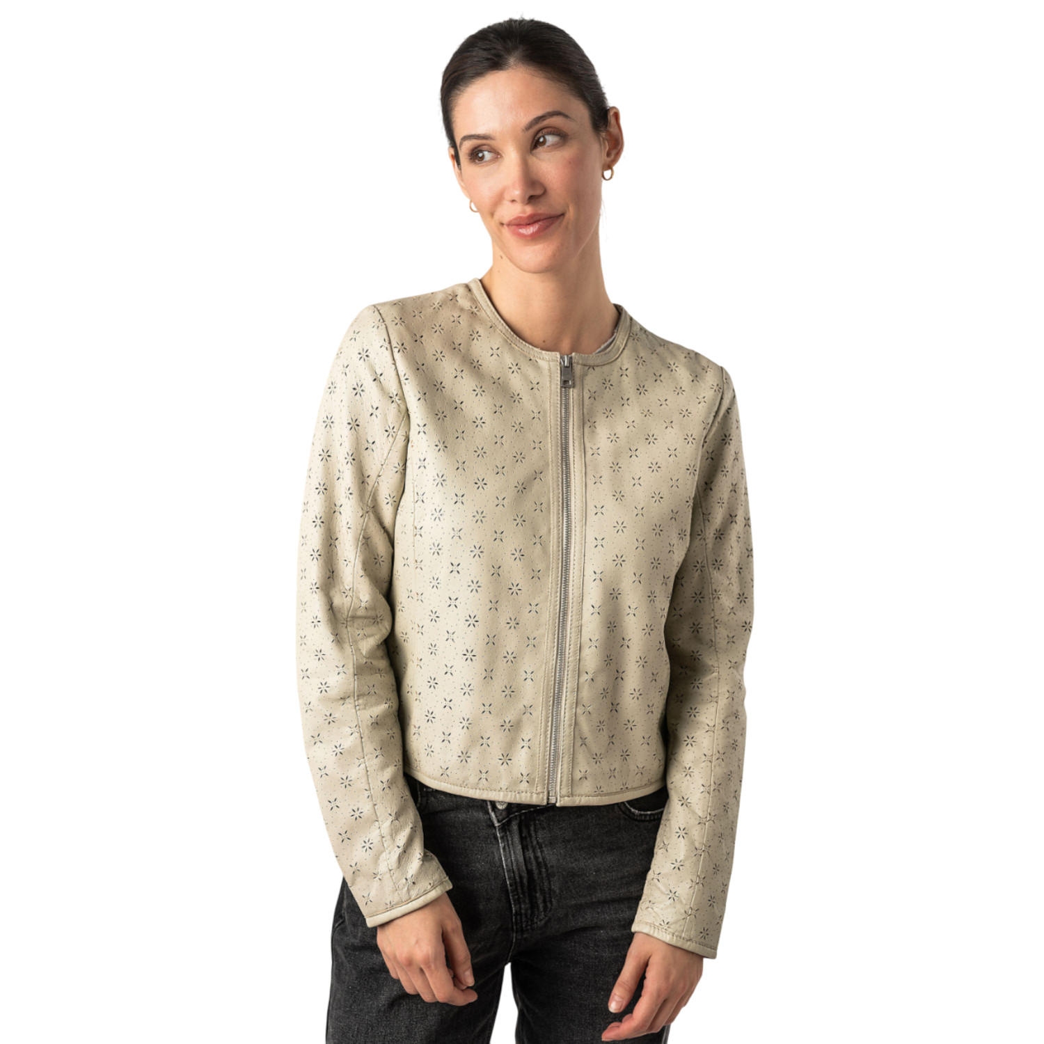 Kurtka skórzana damska Mauritius kość słoniowa biała MWYalou – Kurtki skórzane Kurtka skórzana damska Mauritius kość słoniowa biała MWYalou – Kurtki skórzane