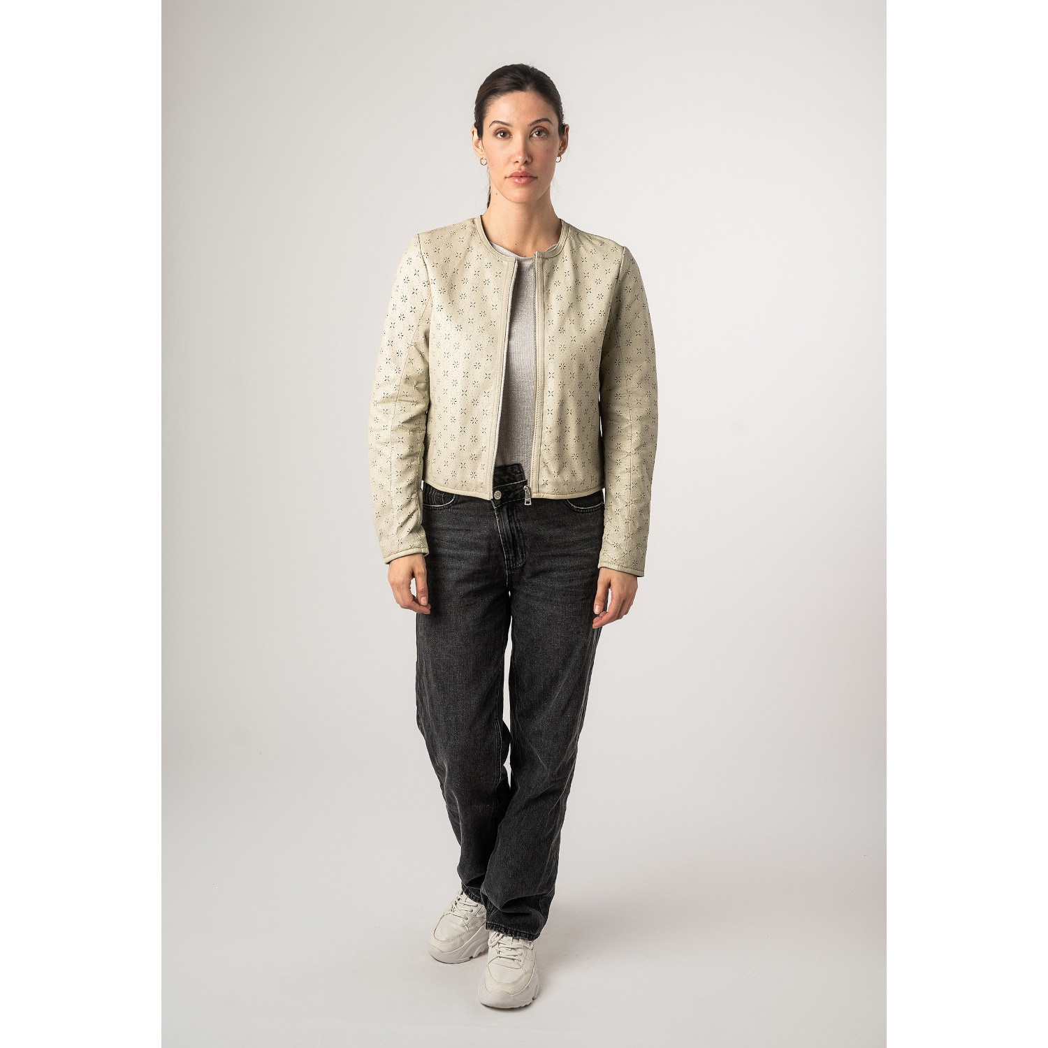 Kurtka skórzana damska Mauritius kość słoniowa biała MWYalou – Kurtki skórzane Kurtka skórzana damska Mauritius kość słoniowa biała MWYalou – Kurtki skórzane