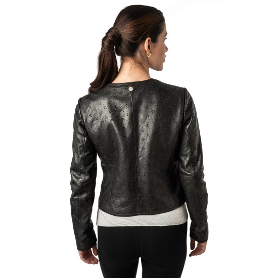 Kurtka skórzana damska Mauritius Czarna MWYalou