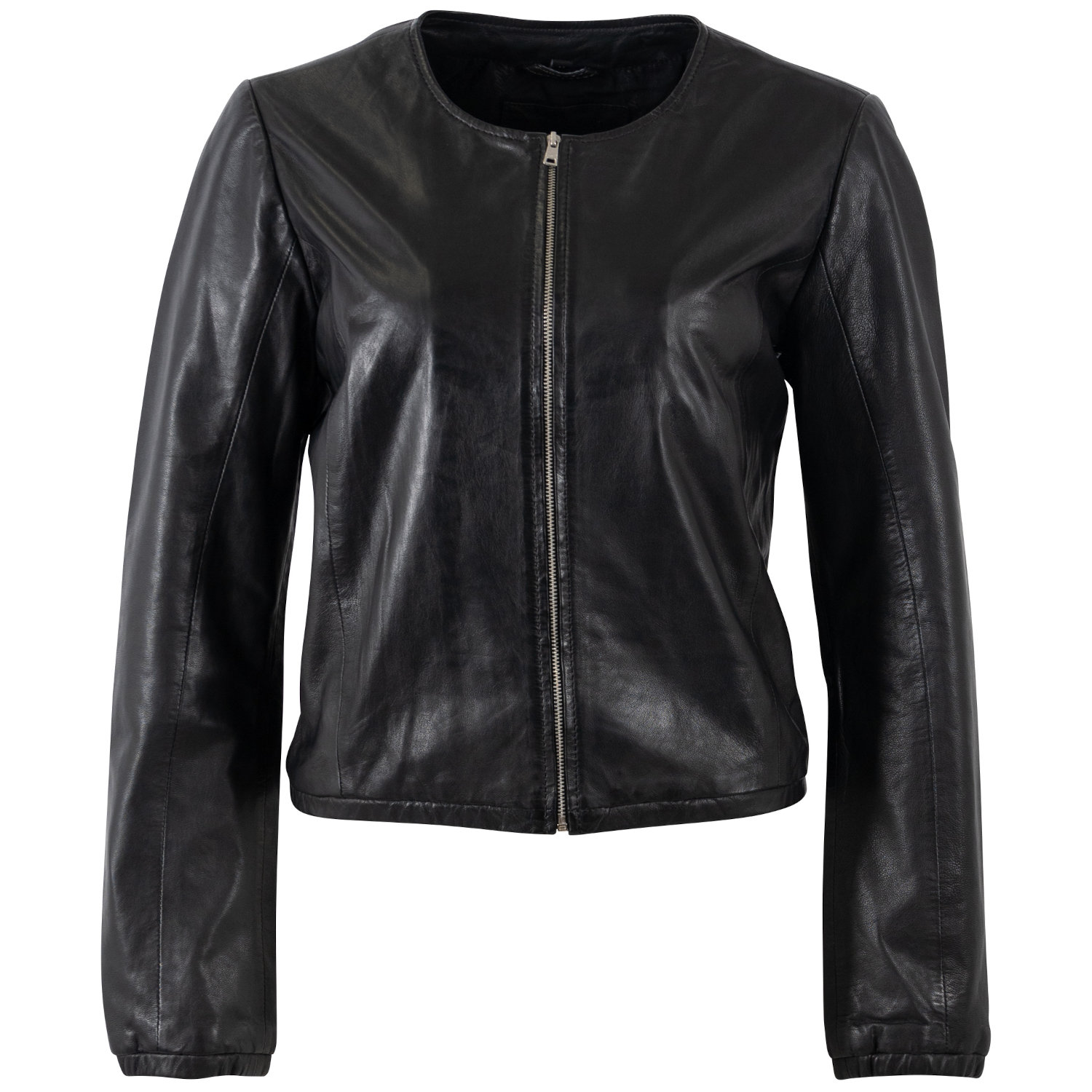 Damska krótka skórzana kurtka Mauritius Czarna MWYanna