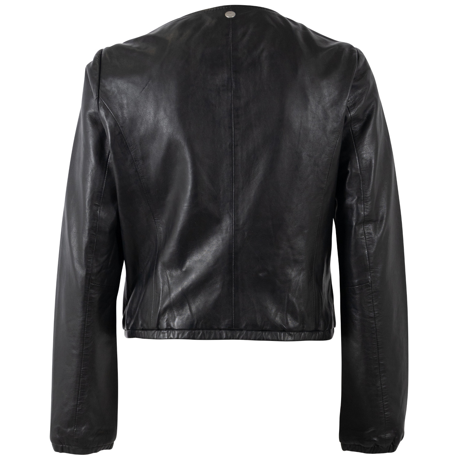 Damska krótka skórzana kurtka Mauritius Czarna MWYanna