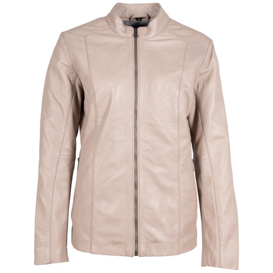 Kurtka skórzana damska Mauritius Beżowa MWYaria