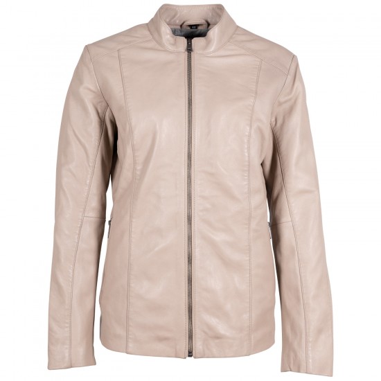 Kurtka skórzana damska Mauritius Beżowa MWYaria