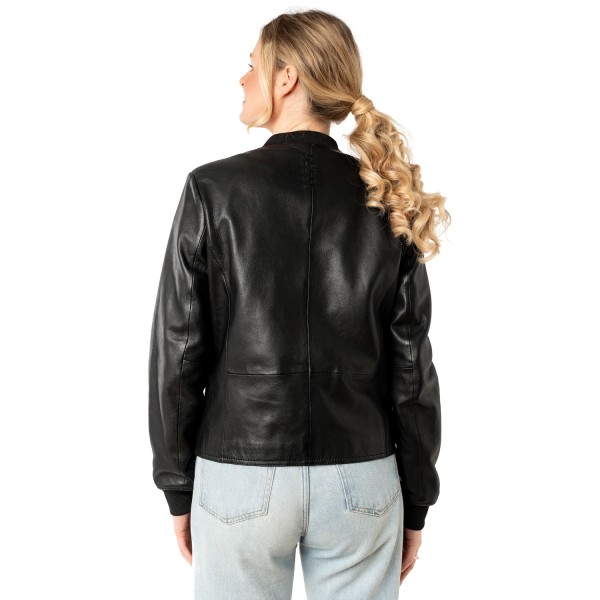 Kurtka skórzana damska Mauritius Czarna MWYele