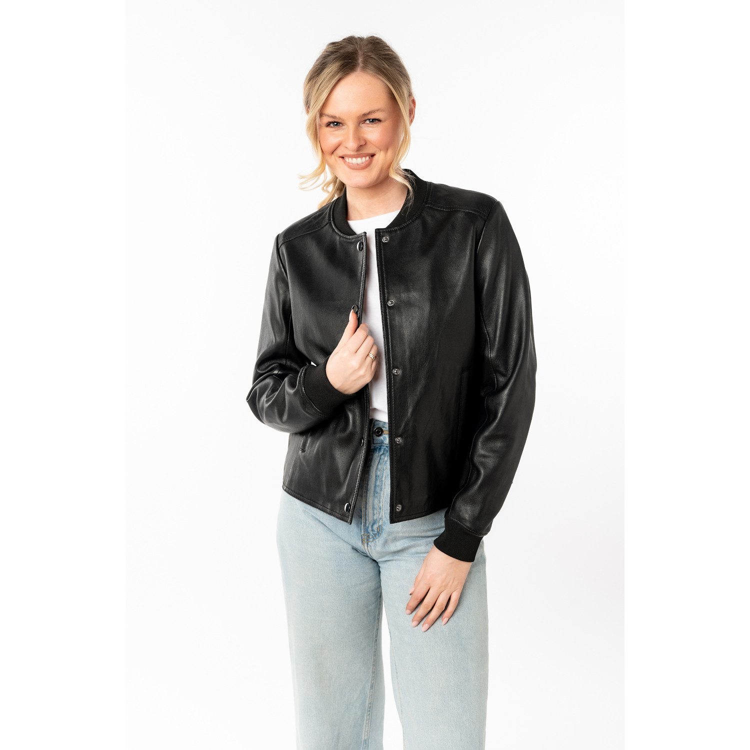 Kurtka skórzana damska Mauritius Czarna MWYele – BLACK FRIDAY