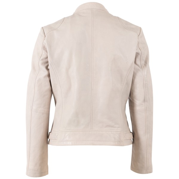Kurtka skórzana damska Mauritius kość słoniowa MWYouvie