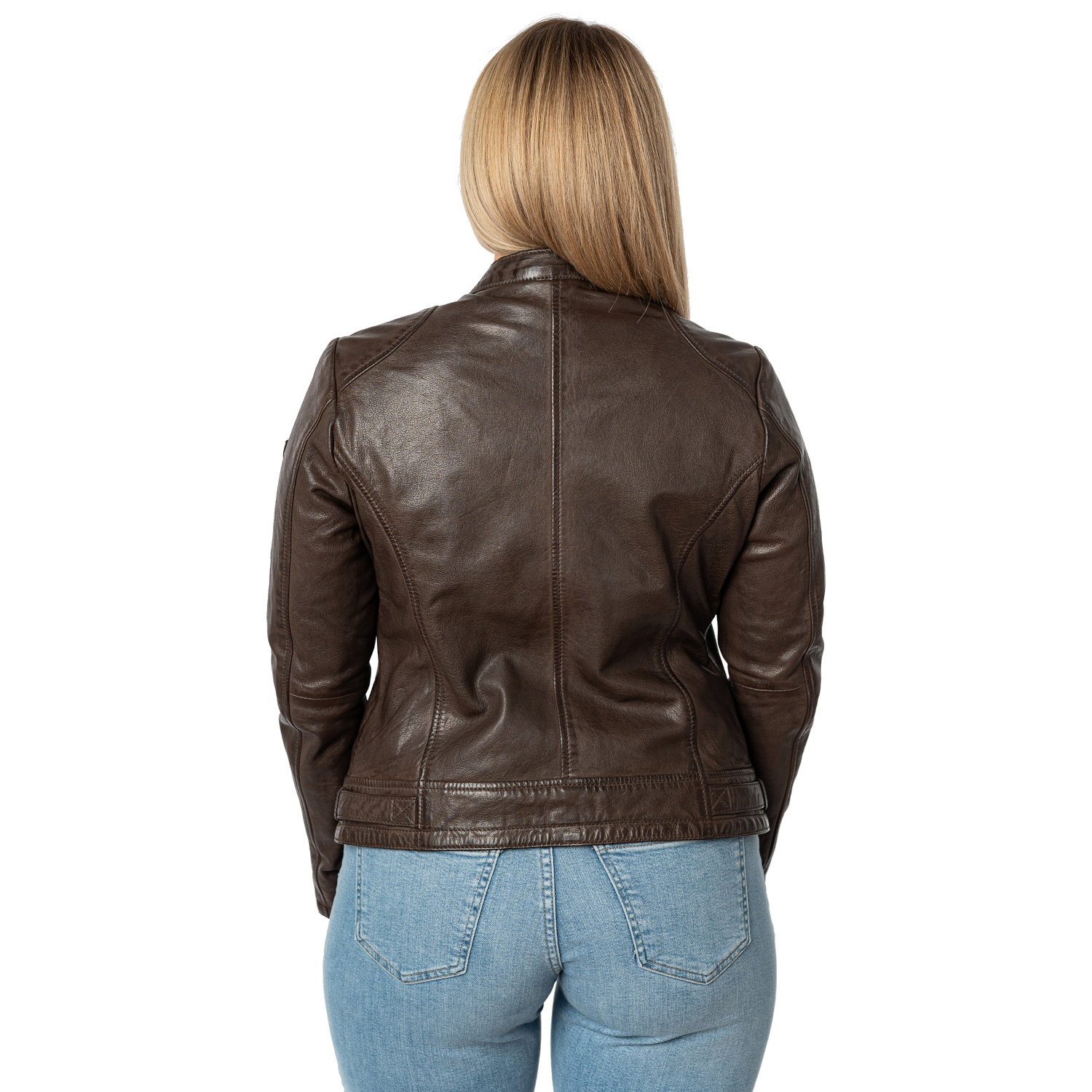 Kurtka skórzana damska Mauritius brązowa MWYouvie – Kurtki skórzane