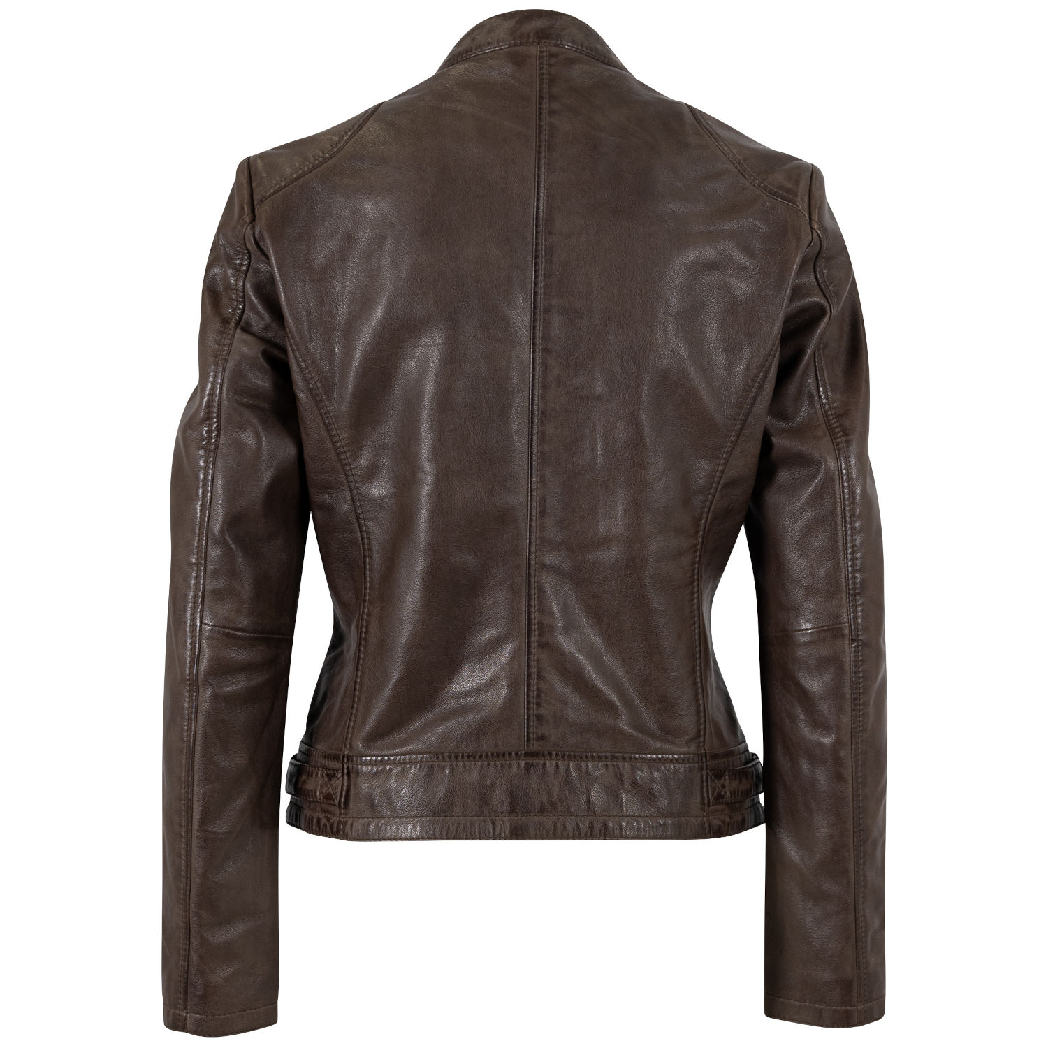 Kurtka skórzana damska Mauritius brązowa MWYouvie – Kurtki skórzane