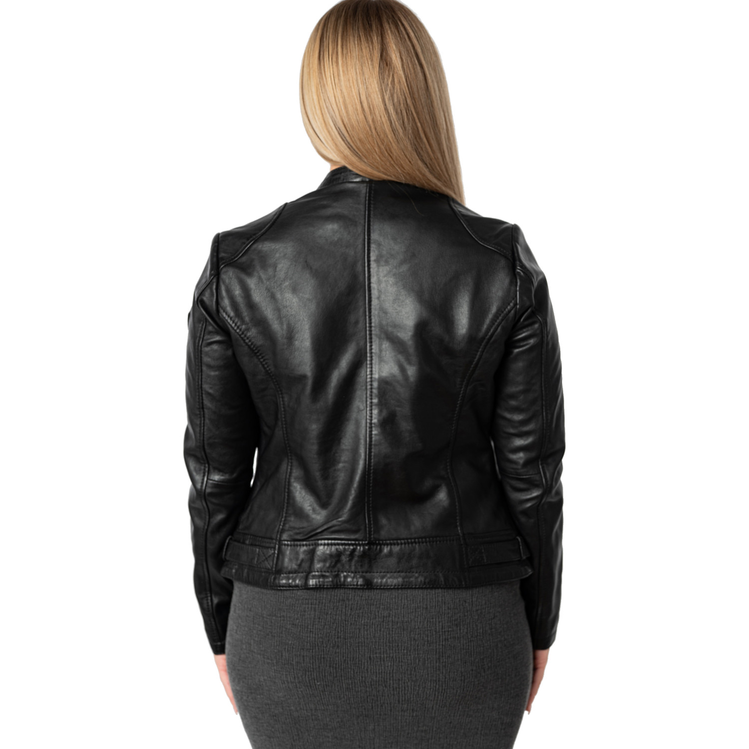 Kurtka skórzana damska Mauritius Czarna MWYouvie – Kurtki skórzane