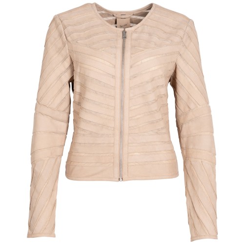 Kurtka skórzana damska Mauritius Beżowa MWYva