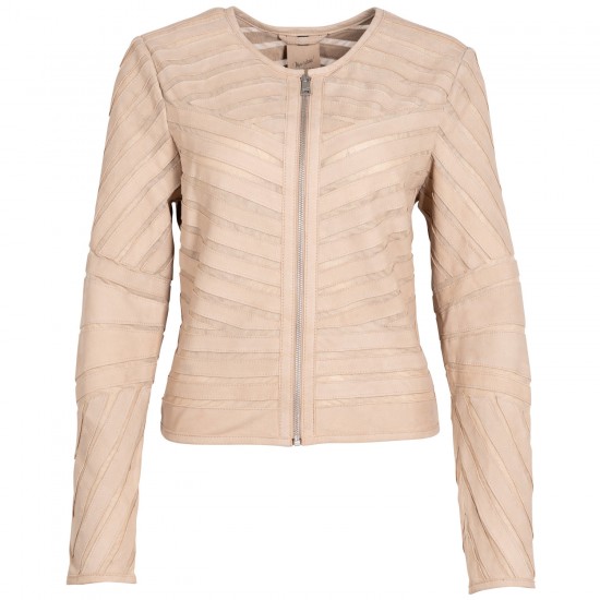 Kurtka skórzana damska Mauritius Beżowa MWYva