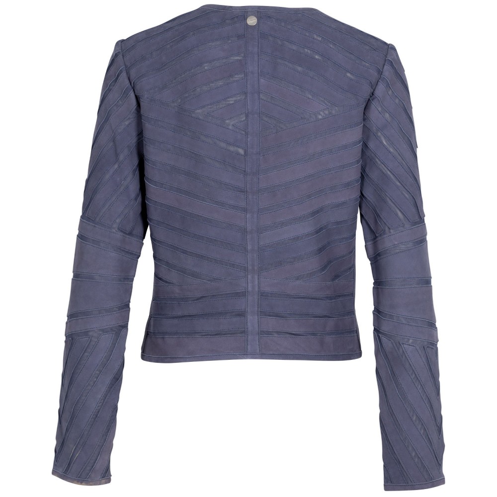 Kurtka skórzana damska Mauritius granatowa MWYva