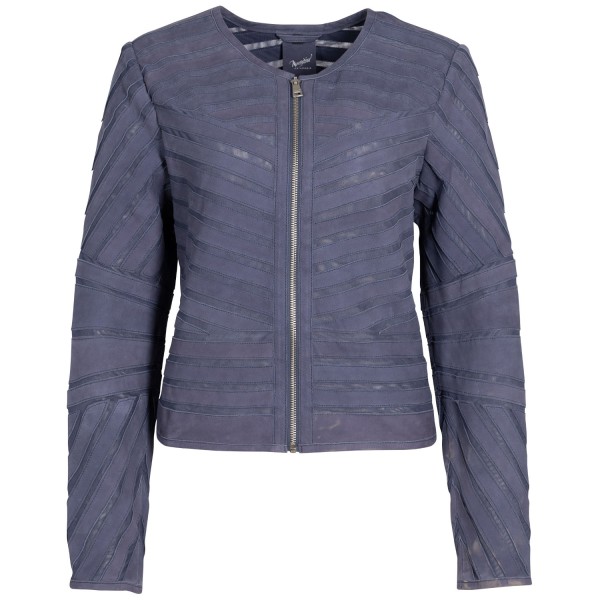 Kurtka skórzana damska Mauritius granatowa MWYva