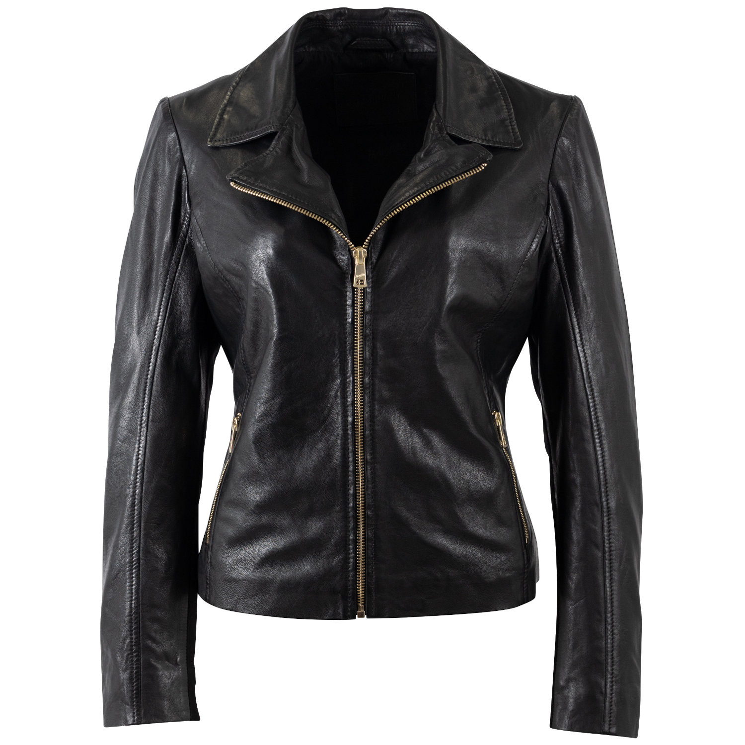 Kurtka skórzana damska Mauritius Czarna MWZkandi – Kurtki skórzane