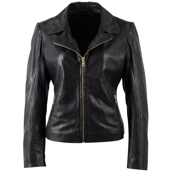 Kurtka skórzana damska Mauritius Czarna MWZkandi