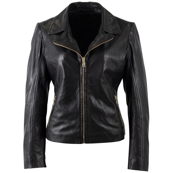 Kurtka skórzana damska Mauritius Czarna MWZkandi