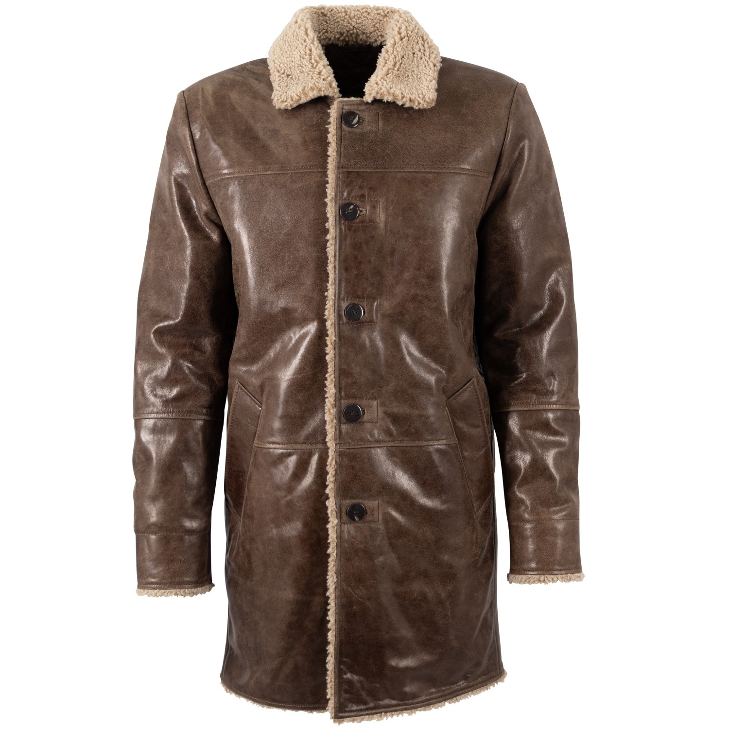 Męski płaszcz futrzany Mauritius Vintage Brown MMApppalacho
