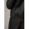Męska skórzana kurtka zimowa z podszewką futrzaną Mauritius Vintage Anthracite MMArcticon