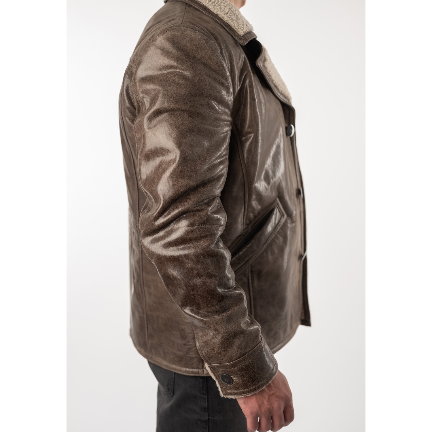 Męski płaszcz futrzany Mauritius Vintage Brown MMBrotch
