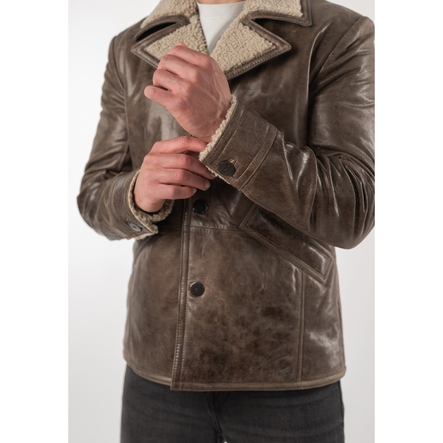 Męski płaszcz futrzany Mauritius Vintage Brown MMBrotch
