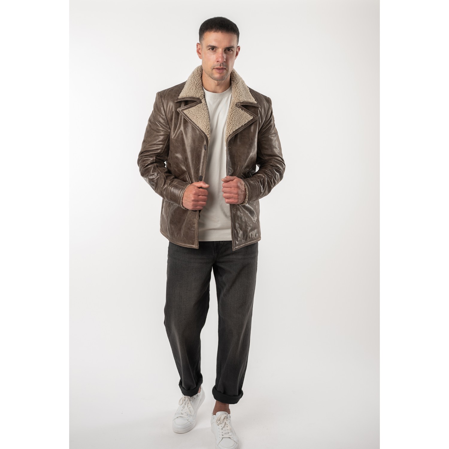Męski płaszcz futrzany Mauritius Vintage Brown MMBrotch