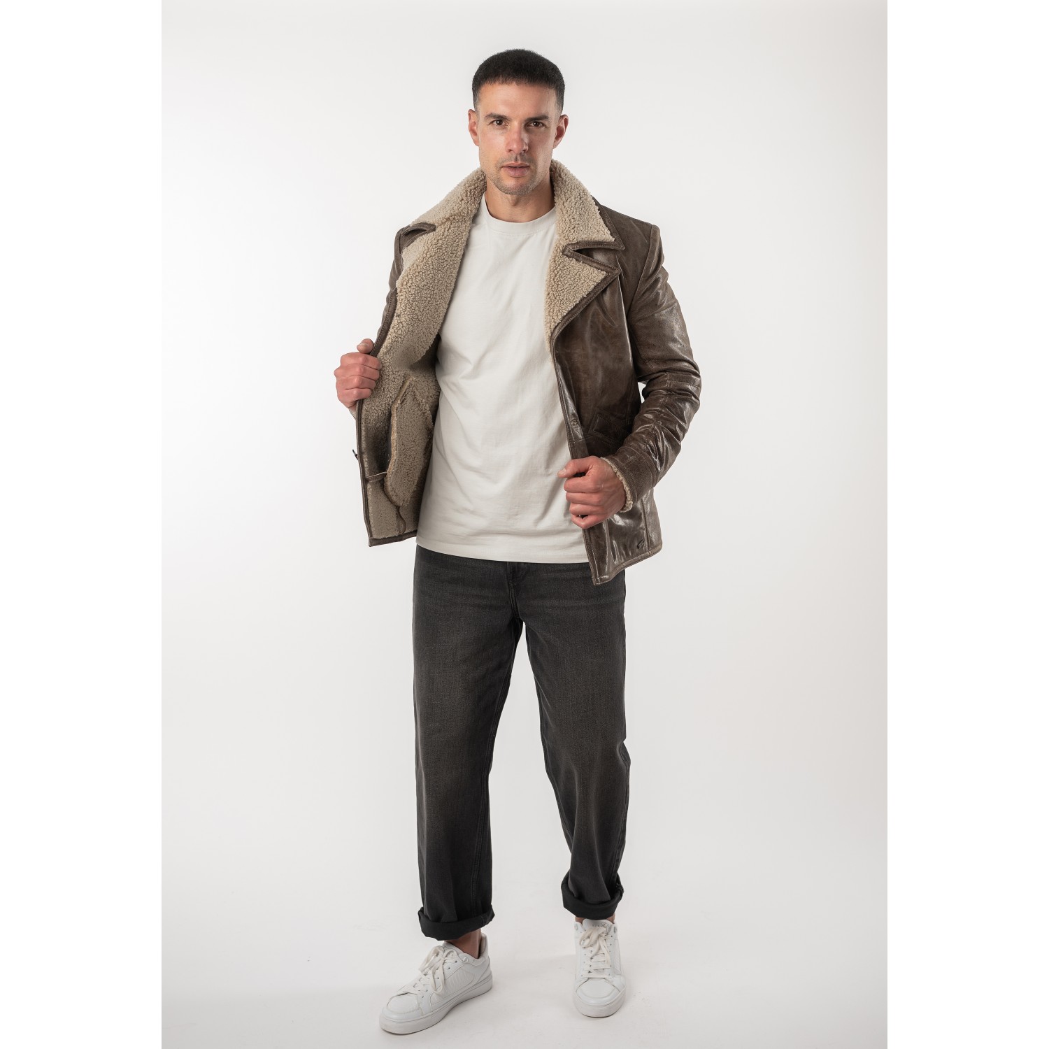Męski płaszcz futrzany Mauritius Vintage Brown MMBrotch