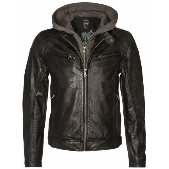 Męska skórzana kurtka Mauritius Czarna MMBiko