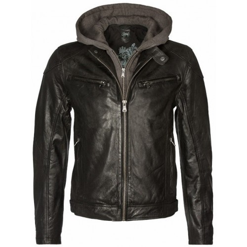 Męska skórzana kurtka Mauritius Czarna MMBiko