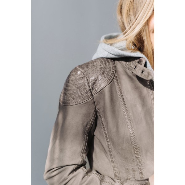 Kurtka skórzana damska Gipsy Cascha Grey – BLACK FRIDAY — fotografia 4