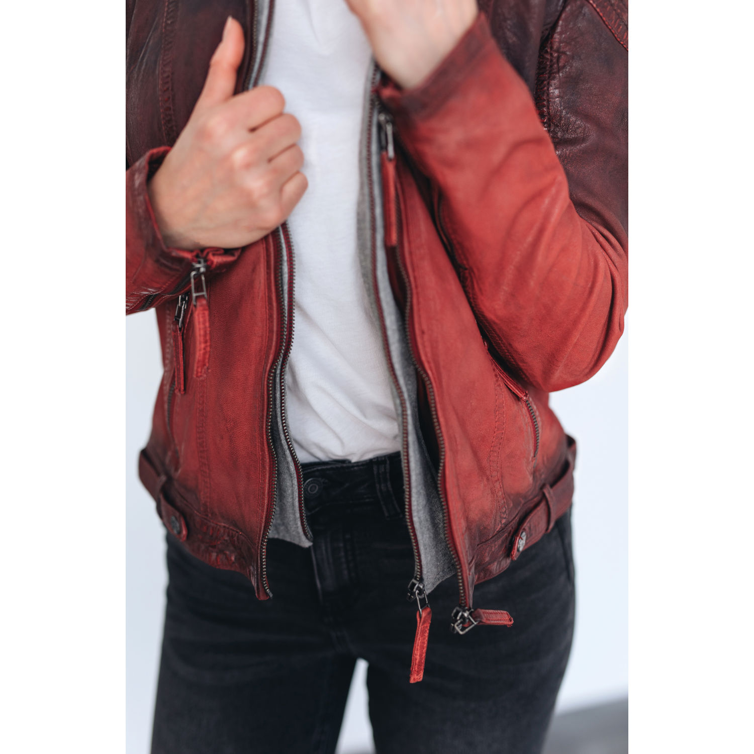 Kurtka skórzana damska Gipsy by Mauritius Red Cascha – BLACK FRIDAY