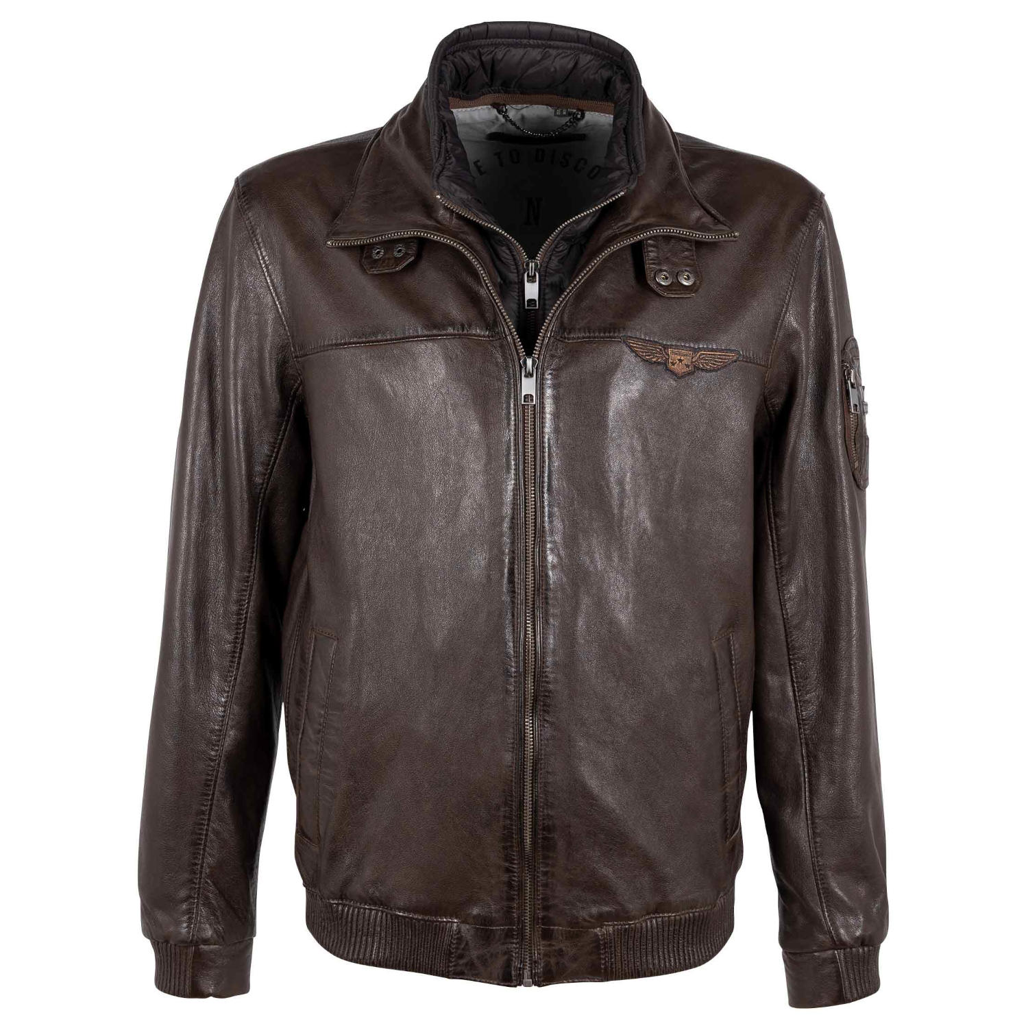 Męska skórzana kurtka Deercraft Brązowa DMCayden – BLACK FRIDAY