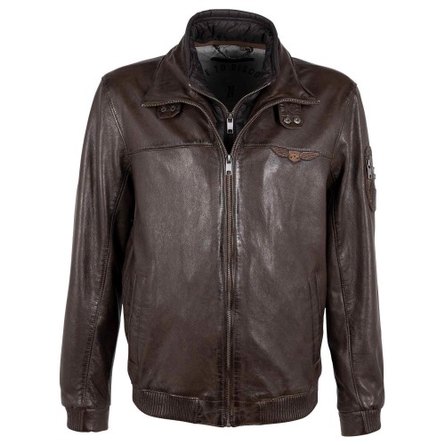 Męska skórzana kurtka Deercraft Brązowa DMCayden