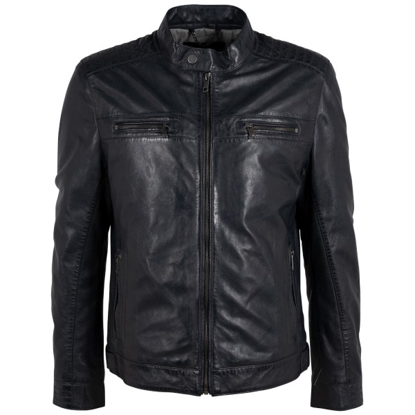 Męska skórzana kurtka Deercraft Ciemnogranatowa DMCetos