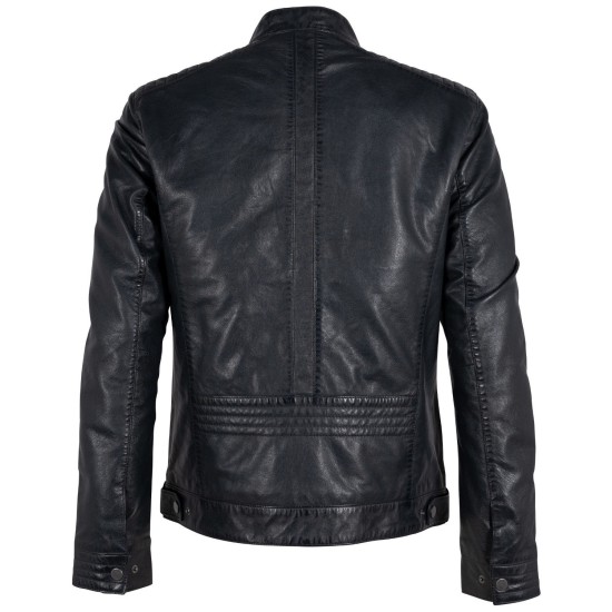 Męska skórzana kurtka Deercraft Ciemnogranatowa DMCetos