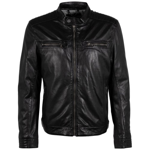 Męska skórzana kurtka Deercraft Czarna DMCetos